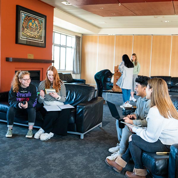 Arana students studying in common room
